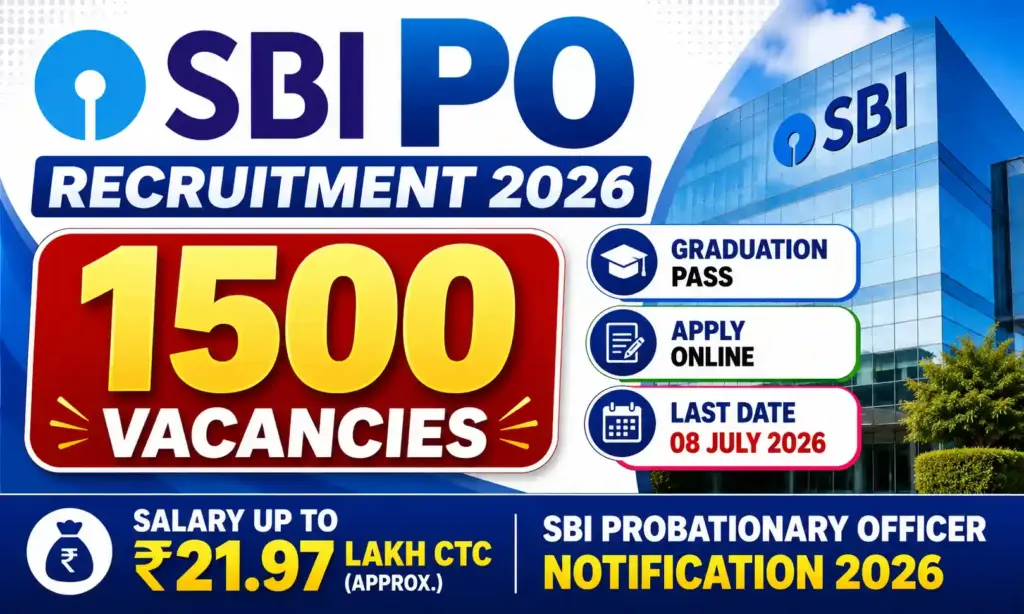 sbi po recruitment 2026 notification out for 1500 posts