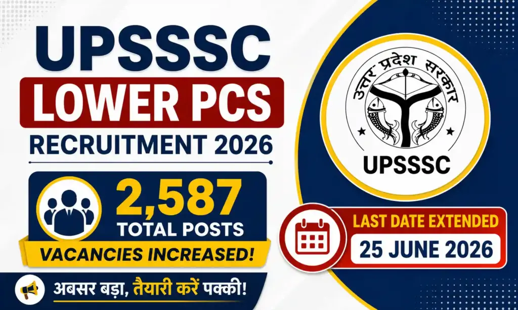 upsssc lower pcs recruitment 2026